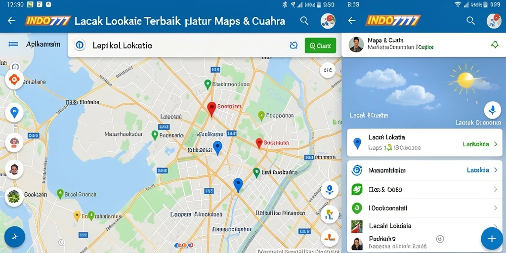Antarmuka pengguna INDO777 yang sederhana dan fungsional untuk pelacakan lokasi.