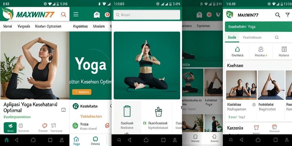 Antarmuka pengguna <strong>MAXWIN77</strong> yang intuitif dan menarik untuk praktik Yoga.