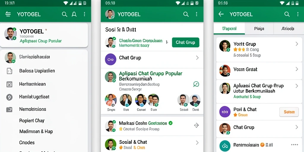 Tampilan antarmuka YOTOGEL dengan fitur Chat Grup yang lengkap.