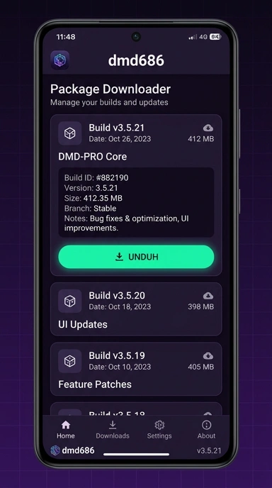 Tampilan halaman APK dmd686